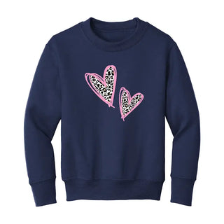 Leopard Heart Kid's Sweatshirt #HPSW-LPRDHRT23