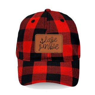 Lake Junkie Buffalo Check Cap #L190-BLKCHECK-P102-LAKEJUNKIE