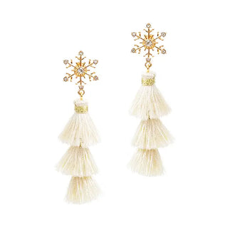 Crème Let it Snow Earrings #VLJE2446-CRM