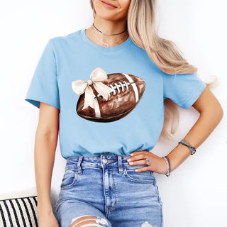 Football Bow T-Shirt #HPTS-BLKLG-FBBOW