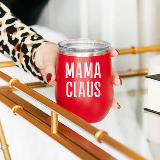 Red Mama Claus Insulated 12oz Tumbler