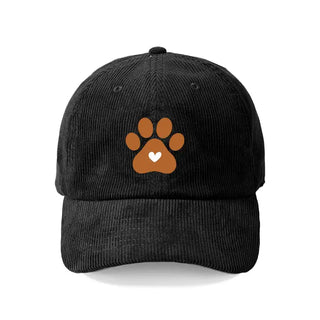 Heart Paw Corduroy Cap