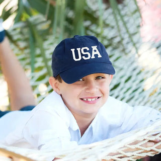Motif Embroidered Navy Kids' Cap #M185VL-NAVY-CRAB