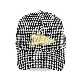 Gold Pennant Patch Houndstooth Cap