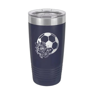 Floral Soccer 20oz Tumbler #TWB20-FLSOCC23-NAVY
