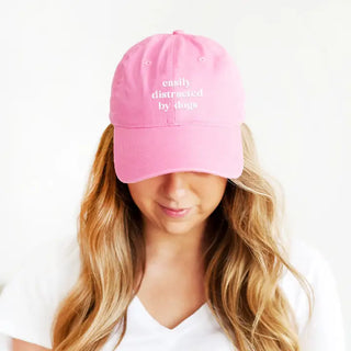 Distracted by Dogs Cap #M190VL-CORAL-DIS