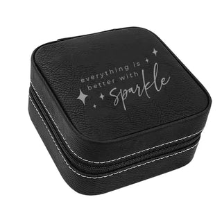 Everything is Better With Sparkle Black Jewelry Case #L2303-BLK-SPARK