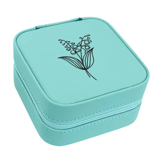 Birth Month Flower Jewelry Case #L2303-BLK-APR