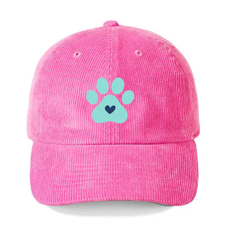 Heart Paw Corduroy Cap