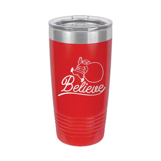 Christmas Believe Red Tumbler #TWB20-CBELIEVE-RED