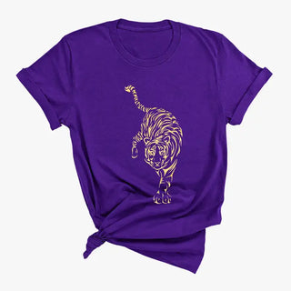 Gold Tiger T-Shirt #HPTS-HKGRNLG-GDTIGER