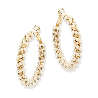 Ivory Miley Earrings #VLJE3717-IVORY