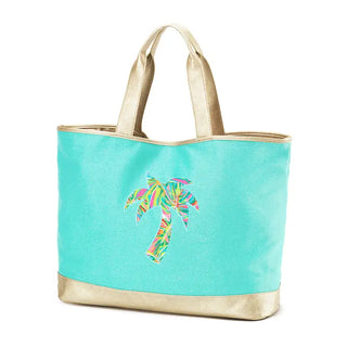 Palm Tree Cabana Tote #HP732-MINT-TRPPALM23