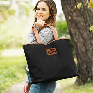 Fur Mama Black Nylon Ally Tote