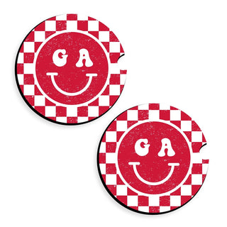 Georgia Smiley Car Coaster Set #SPACK-CC132-SMILEGA