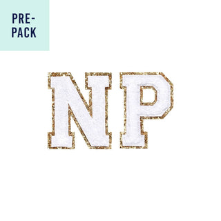 NP Nurse Creme Varsity Letter Patch Pre-Pack