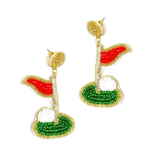 Let's Par Tee Golf Earrings #VLJE1132-GOLF