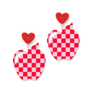 Check Apple Earrings #ACE-213RD-APPLE-RPCHECK