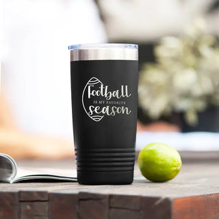 Football Is My Favorite Season 20oz Tumbler #TWB20-FB-BLK