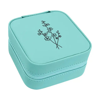Birth Month Flower Jewelry Case #L2303-BLK-APR