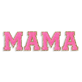 Mama Hot Pink Varsity Letter Patches
