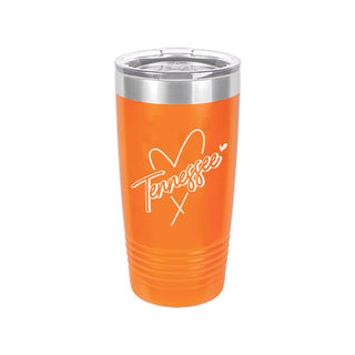 Heart Tennessee Orange Tumbler