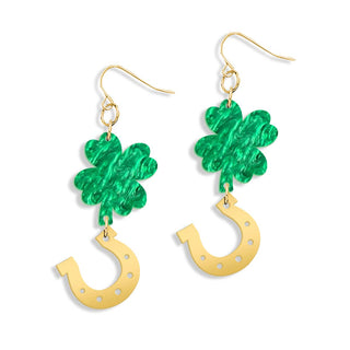 Green & Gold St. Patrick's Earrings