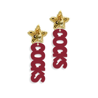 Garnet South Carolina Gamecocks Earrings