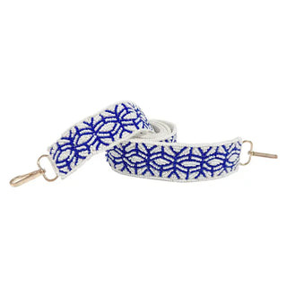 Royal Blue Trellis Beaded Crossbody Strap #MNA107VL-NYTEL