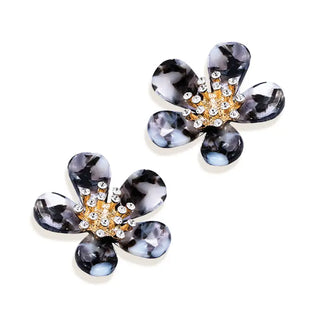 Black Melrose Earrings #VLJE0083-BLK