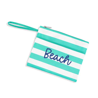 Mint Stripe Beach Wet Bag