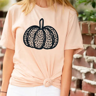 Leopard Pumpkin T-Shirt #HPTS-GARLG-LPRDPMPK