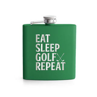 Eat, Sleep, Golf, Repeat 6oz Flask