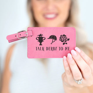 Talk Derby to Me Pink Luggage Tag