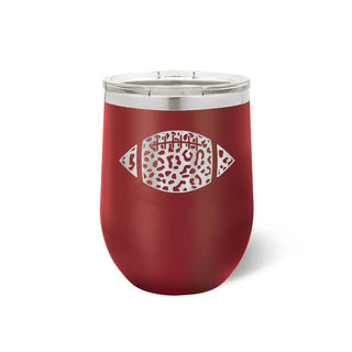 Leopard Football 12oz Tumbler #TWB12-LPRDFB-BLK