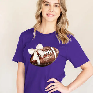 Football Bow T-Shirt #HPTS-BLKLG-FBBOW