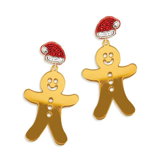 Gingerbread Man Earrings
