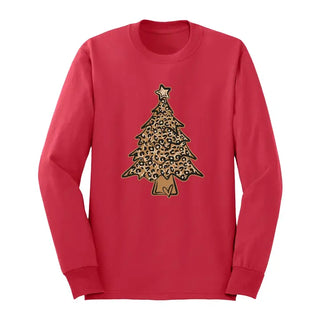 Leopard Christmas Tree Long Sleeve Shirt