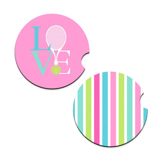 Tennis Love Car Coaster Set #SPACK-CC132-TLOVE24