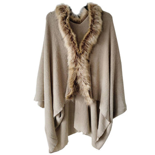 Tan Faux Fur Pippa Shawl #MS9030VL-TAN