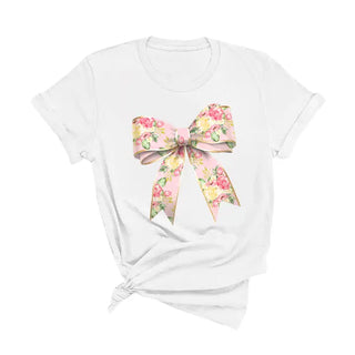 Fancy Floral Bow T-Shirt #HPTS-LTPKLG-FANCY