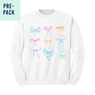 Darling Bow White Sweatshirt 9 pc Set #PACK-SWWHT-DARBOW