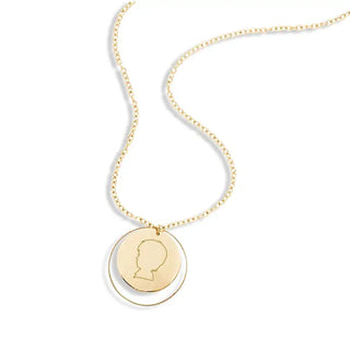 Boy Silhouette Olivia Necklace #L903GD-BOY