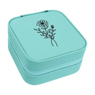 Birth Month Flower Jewelry Case #L2303-BLK-APR