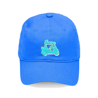 Golf Cart Glitter Patch Cap #L190-BLU-PGCART