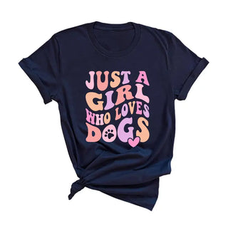 Just a Girl Who Loves Dogs T-Shirt #HPTS-DTEALLG-JUSTAG
