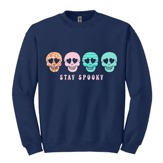 Skull Stay Spooky Navy Sweatshirt