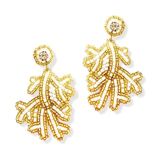 White Aloha Reef Earrings