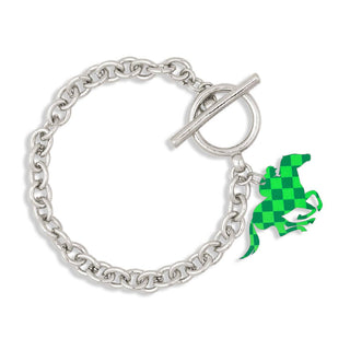 Green Diamonds Derby Bracelet