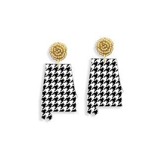 Houndstooth Alabama Earrings